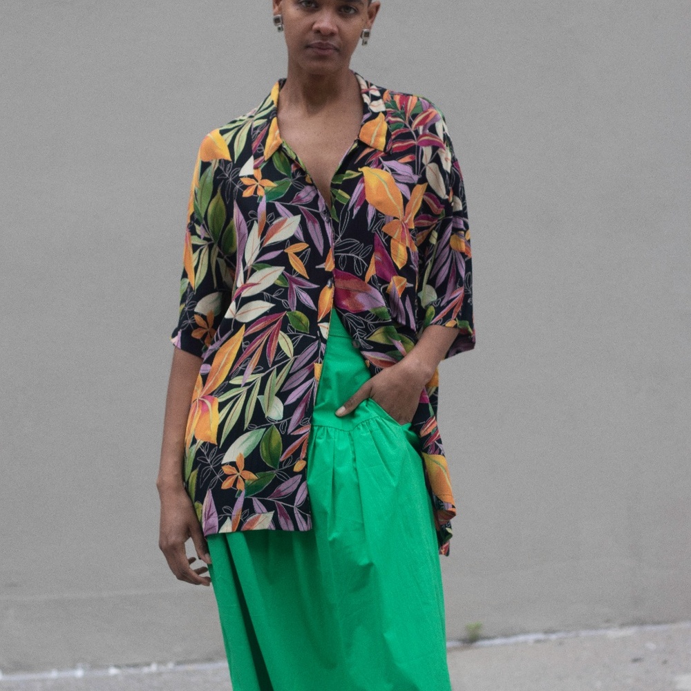 Floral Button Up